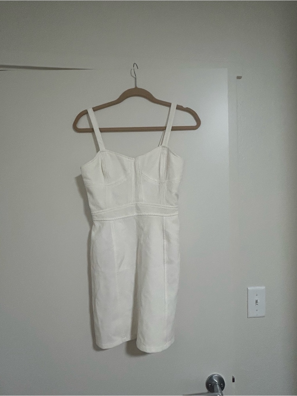 Sparkle & Fade Cream Bustier Mini Dress